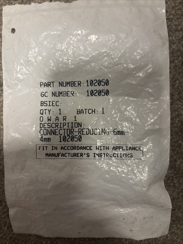 Baxi part 102050connector - part,