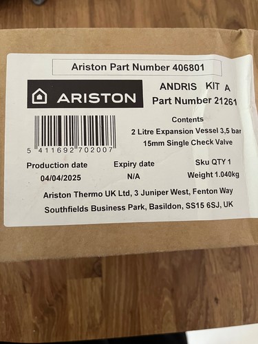 Ariston 2ltr expansion vessel - 2ltr,